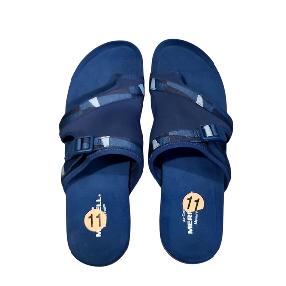 Merrell Navy District 3 Post Sandal with Stripes - Picture 3 of 3